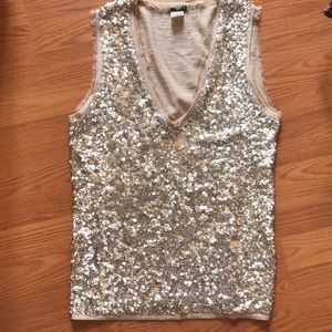 J Crew Vintage Sequin top